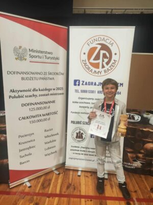 Turniej „Polubić szachy – zostań Mistrzem” i&nbsp;zwycięstwo Miłosza Lewandowskiego