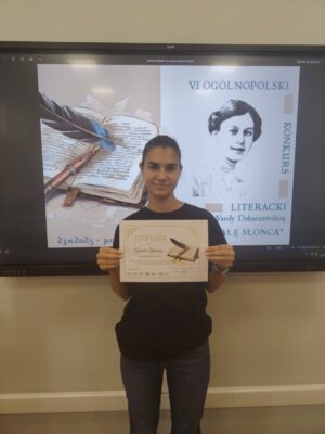 Licealny sukces w&nbsp;ogólnopolskim konkursie literackim
